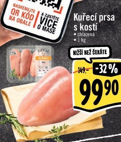 Kuřecí prsa s kostí Albert