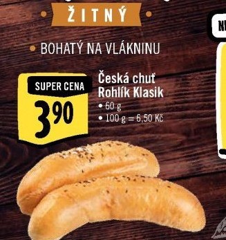 Rohlík Klasik Česká chuť
