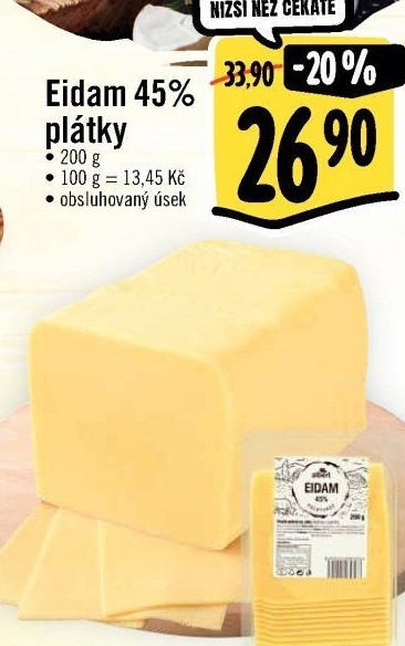 Sýr Eidam 45% Albert