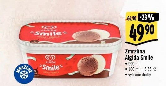 Zmrzlina ve vaničce Smile Algida