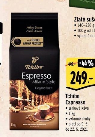 Zrnkové kávy Tchibo Espresso