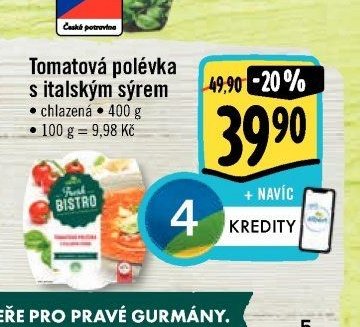 Tomatová polévka s italským sýrem