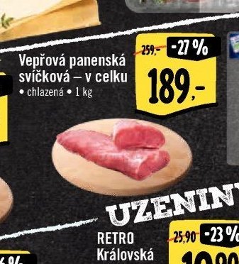 Vepřová panenská svíčková