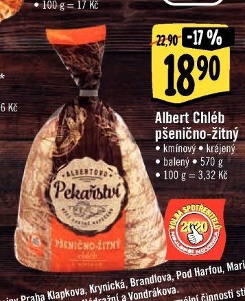 Albert Chléb pšenično-žitný