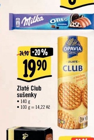 Zlaté Club sušenky