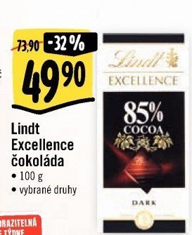 Čokoláda Excellence Lindt