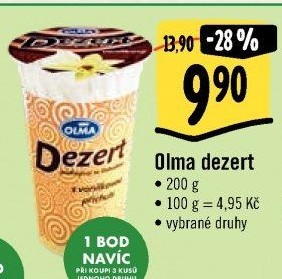 Dezert pudink se šlehačkou Olma