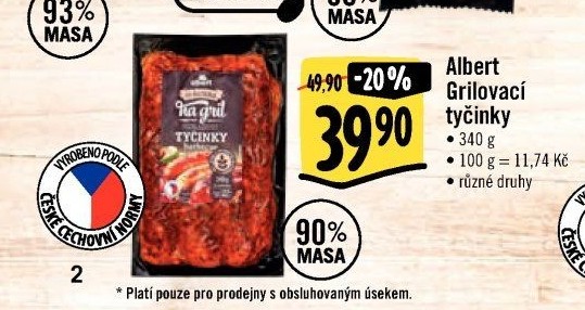 Grilovací tyčinky Od řezníka na gril Albert