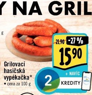 Klobása hasičská vypékačka