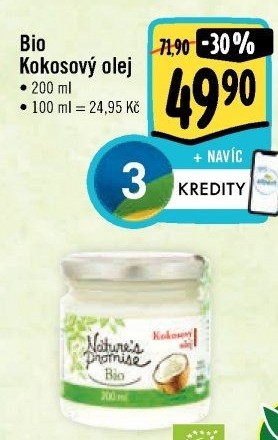 Kokosový olej bio Nature'
