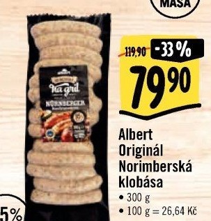 Norimberská klobása originál Od řezníka na gril Albert