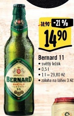 Pivo světlý ležák 11° Bernard