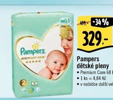 Pleny dětské Pampers Premium Care