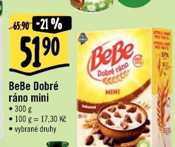 Sušenky BeBe Dobré ráno mini Opavia
