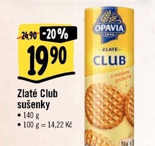 Sušenky Zlaté Club Opavia