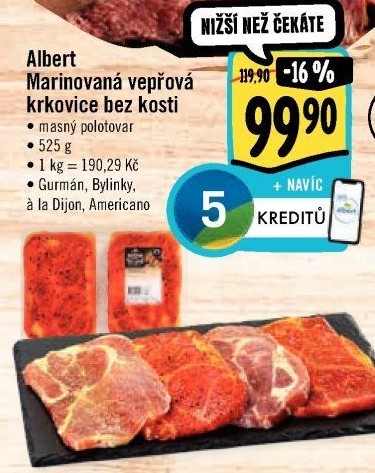 Vepřová krkovice marinovaná bez kosti Gurmán Od řezníka na gril Albert