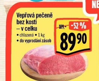 Vepřová pečeně bez kosti