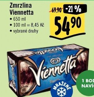 Zmrzlinová roláda Viennetta Algida
