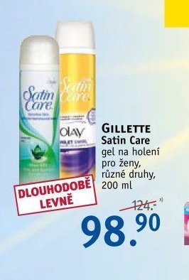Gillette Satin Care gel na holení