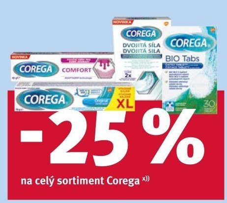 Corega -25% na celý sortiment