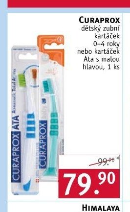 CURAPROX dětský zubní kartáček 0-4 roky nebo kartáček Ata