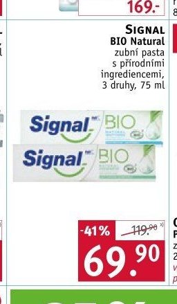 SIGNAL BIO Natural zubní pasta, 75 ml