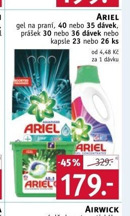 Ariel gel na praní / prášek / kapsle