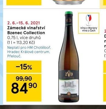 Zámecké vinařství Bzenec Collection 0,75 l, více druhů