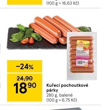 Kuřecí pochoutkové párky