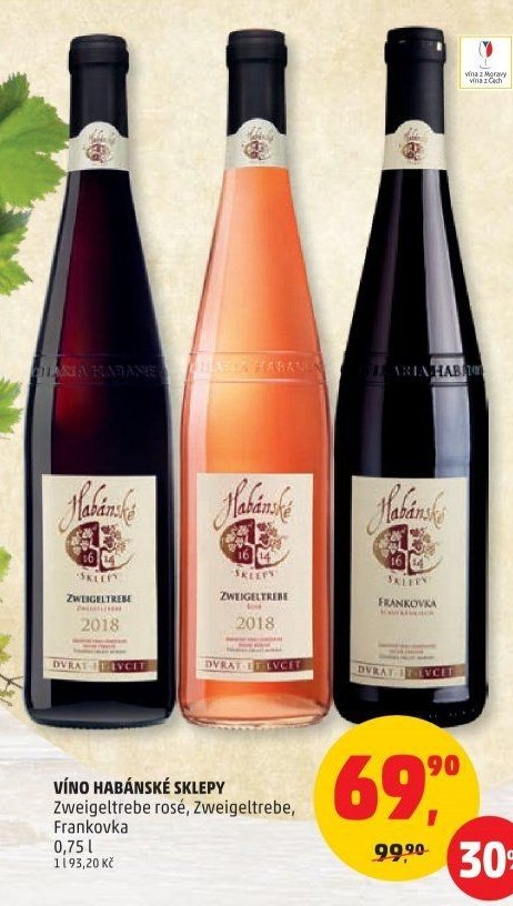 VÍNO HABÁNSKÉ SKLEPY Zweigeltrebe rosé, Zweigeltrebe, Frankovka