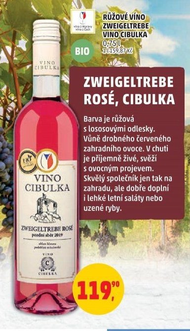ZWEIGELTREBE ROSÉ, CIBULKA