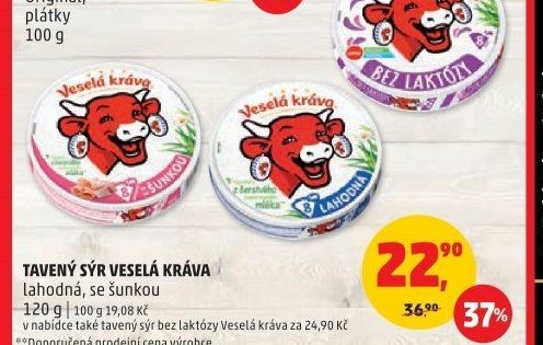 TAVENÝ SÝR VESELÁ KRÁVA lahodná, se šunkou