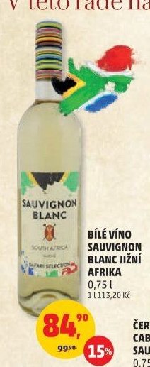 BÍLÉ VÍNO SAUVIGNON BLANC JIŽNÍ AFRIKA