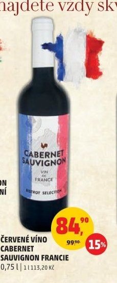 ČERVENÉ VÍNO CABERNET SAUVIGNON FRANCIE