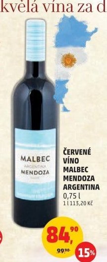 ČERVENÉ VÍNO MALBEC MENDOZA ARGENTINA