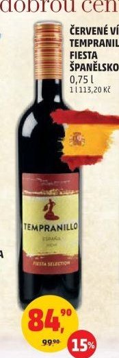 ČERVENÉ VÍNO TEMPRANILLO FIESTA ŠPANĚLSKO