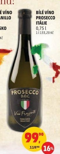 BÍLÉ VÍNO PROSECCO ITÁLIE