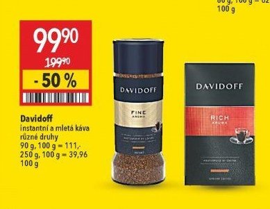Davidoff instantní a mletá káva