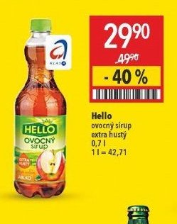 Hello ovocný sirup extra hustý