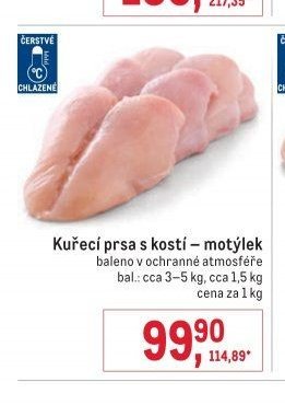 Kuřecí prsa s kostí - motýlek