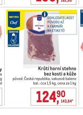Krůtí horní stehno bez kosti a kůže