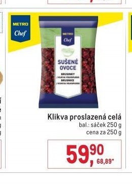 Klikva proslazená celá
