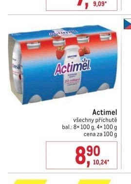 Actimel všechny příchutě