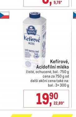 Kefírové, Acidofilní mléko čisté, ochucené