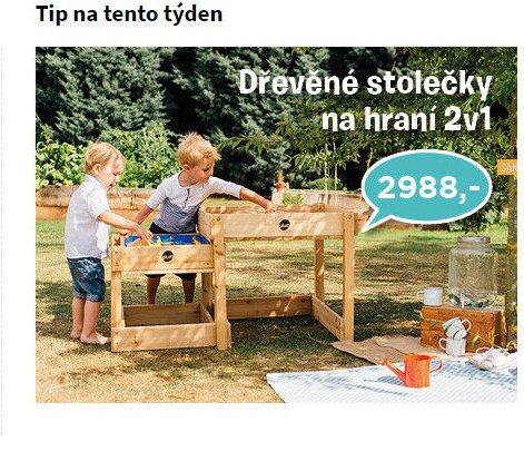 Dřevěné stolečky na hraní 2v1