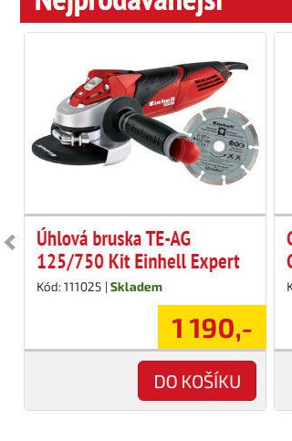 Úhlová bruska TE-AG 125/750 Kit Einhell Expert - UNI HOBBY akcniletaky.com