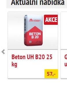 Beton UH B20 25 kg - UNI HOBBY akcniletaky.com