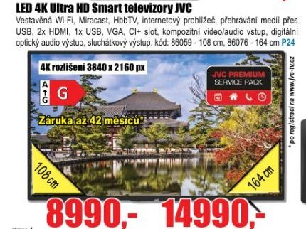 LED 4K Ultra HD Smart televizory JVC