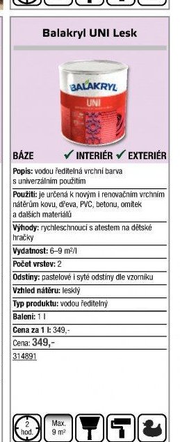 Balakryl UNI Lesk - UNI HOBBY akcniletaky.com