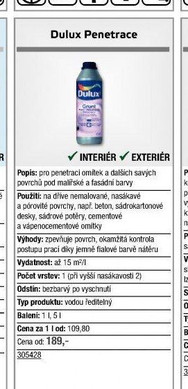 Dulux Penetrace - UNI HOBBY akcniletaky.com